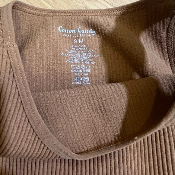 Ribbed High Neck Crop - Picture 2 of 2